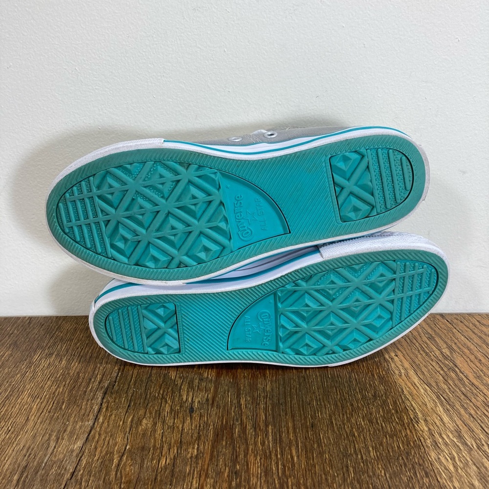 Converse CTAS Low Top Grey/Blue Size 2 Junior - Picture 9 of 10